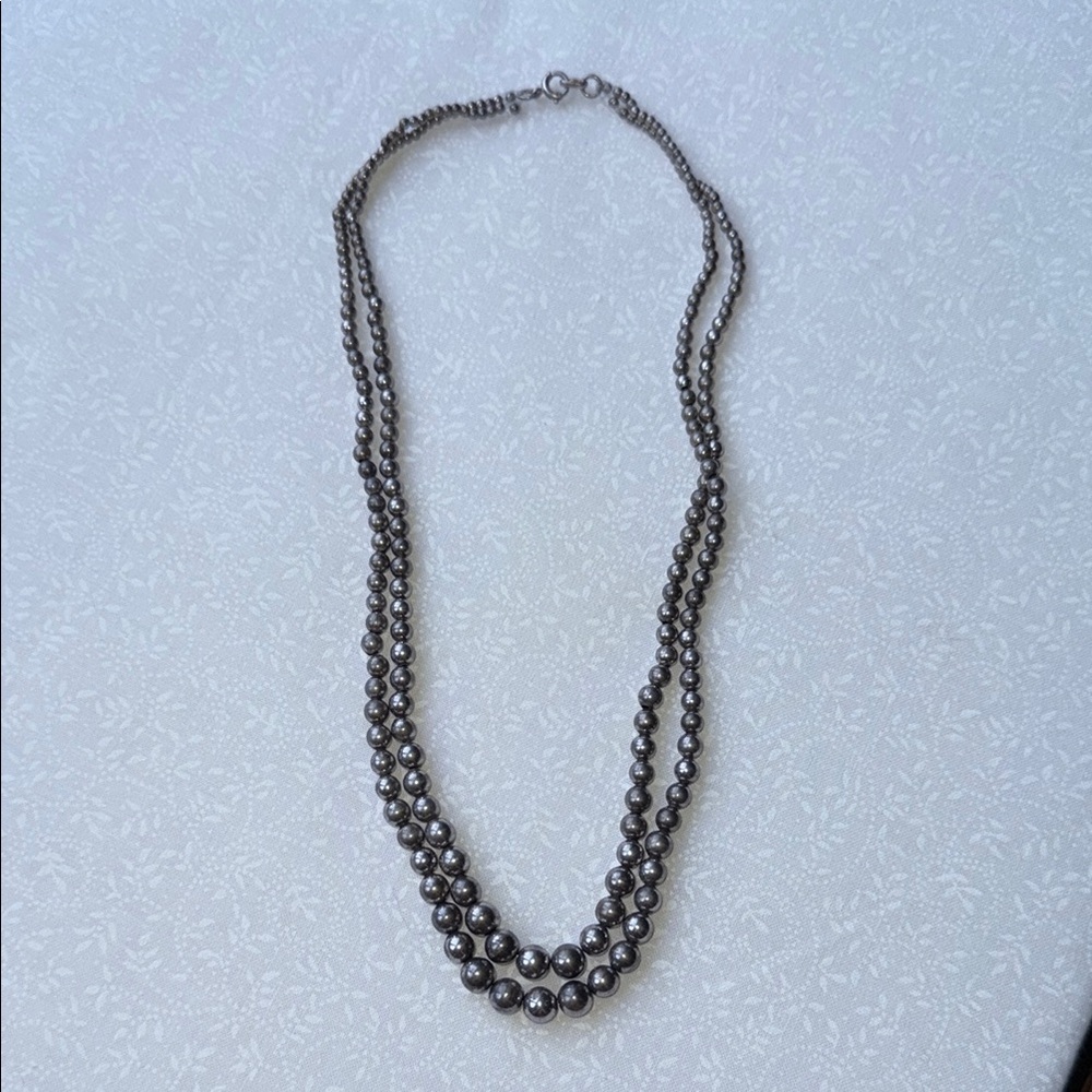 Sophisticated Silver Multi-Strand Necklace‎